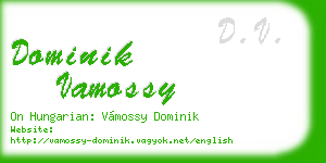 dominik vamossy business card